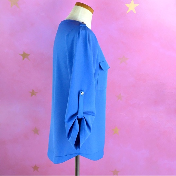 41 Hawthorn Tameron Button Down Blouse Blue Small - Picture 3 of 8